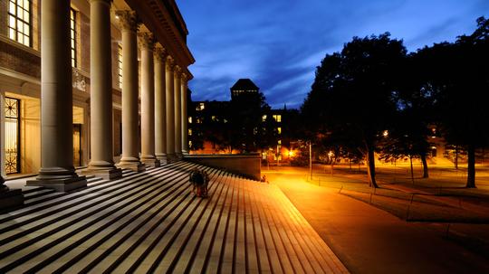 Harvard University at Night