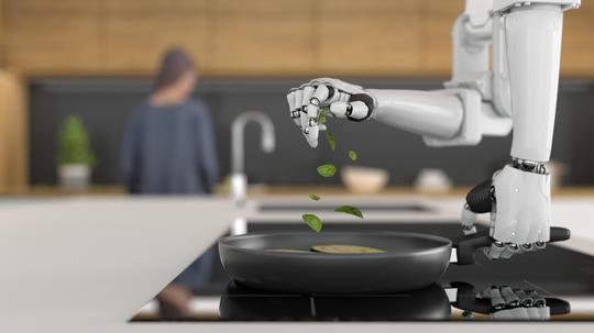 Robotic chef cooking