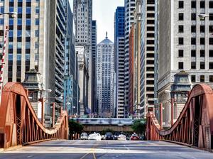 LaSalle Street Bridge and Chicago Board of Trade