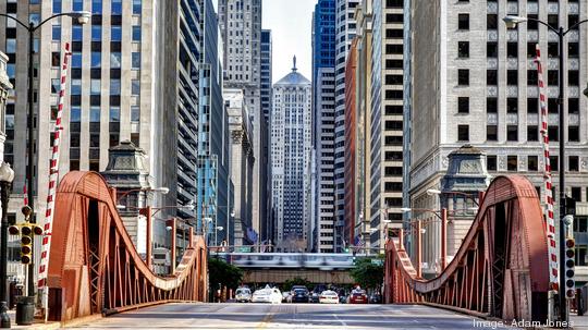 LaSalle Street Bridge and Chicago Board of Trade