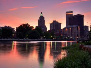 Pink Sunset over Providence