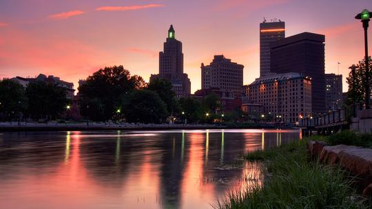 Pink Sunset over Providence