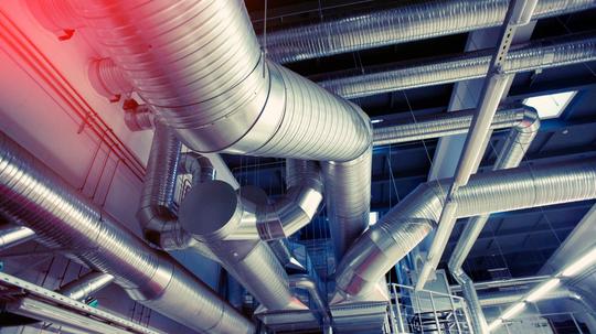 System of industrial ventilating pipes