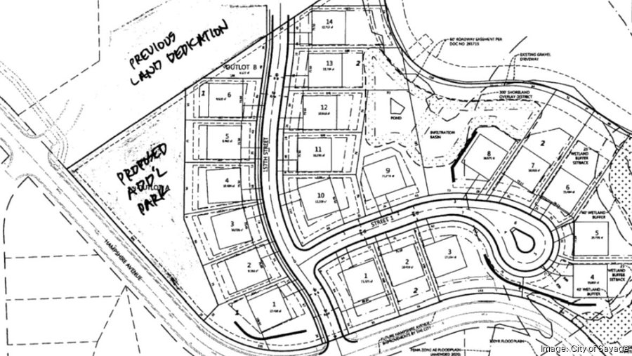 Proposed single-family-home development adjacent to future Savage park ...