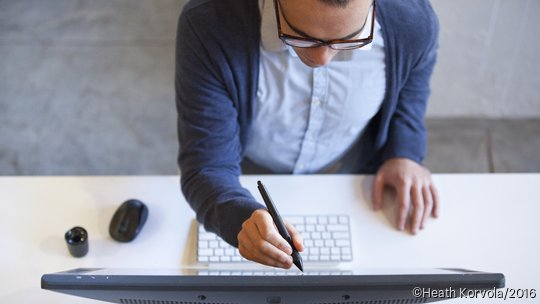 Young workers in creative office space.