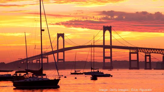 Sunset in Newport Rhode Island