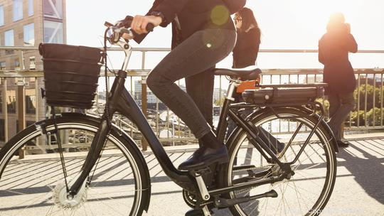 Woman riding eBike