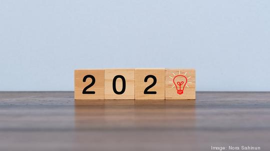 2020 Number with Light Bulb