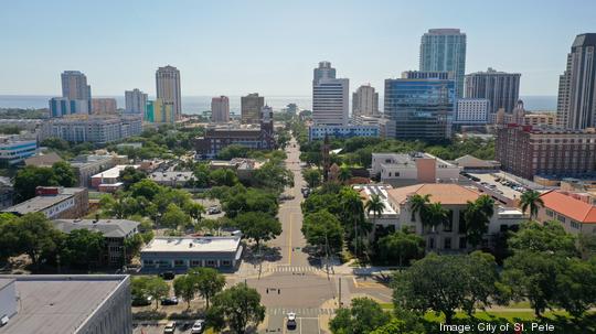 Downtown St. Petersburg Aerial 2020