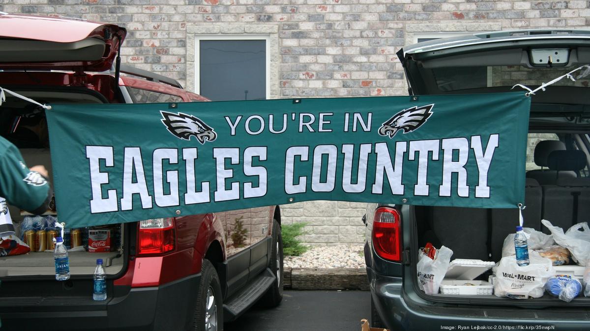 Philadelphia Eagles Football American Flag Tailgate Decal Sticker