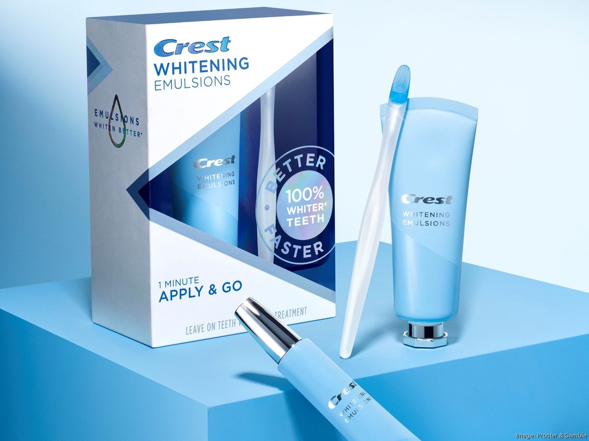 P&G launches Crest Whitening Emulsions hydrogen peroxide teeth