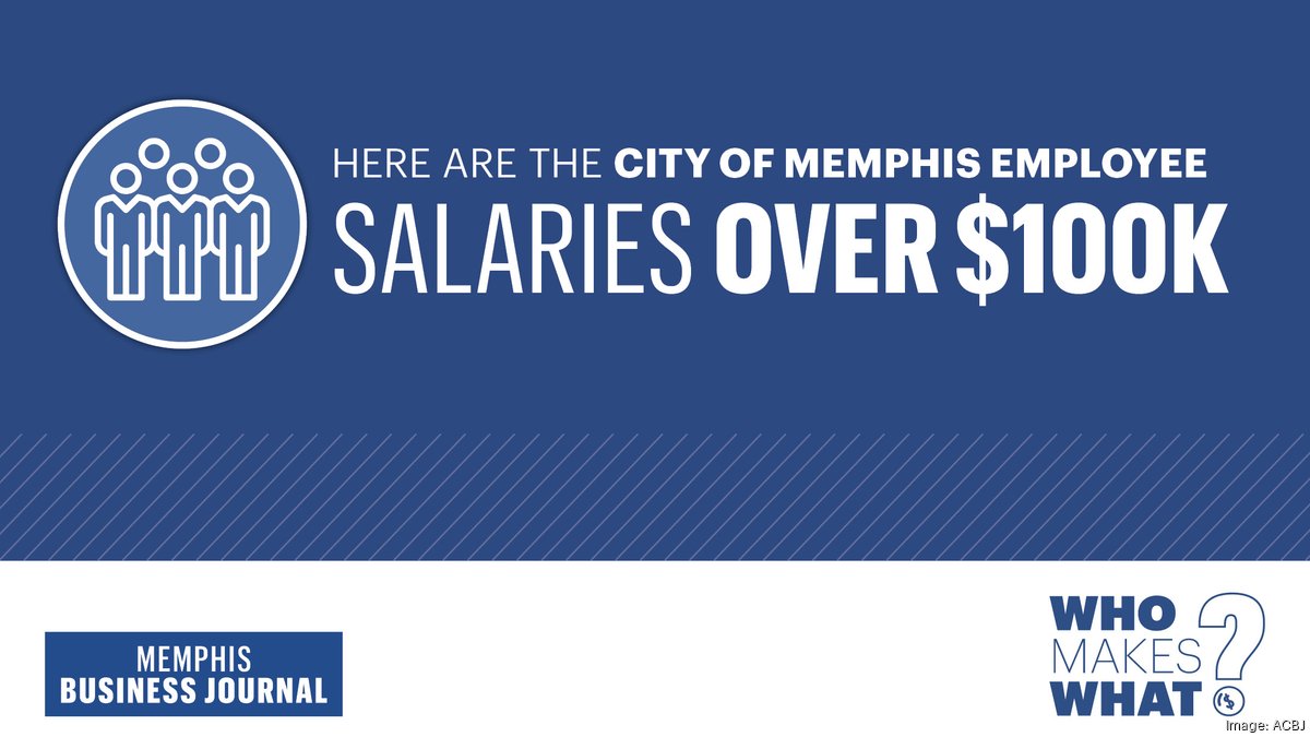 City of Memphis salaried employees who make 100,000 or more, for 2020
