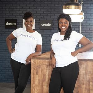 Deborah Gladney, left, and Angela Muhwezi-Hall officially launched their QuickHire app from Wichita earlier this month.