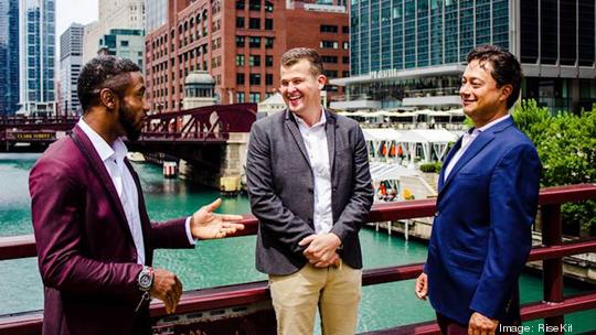 Dominique Wilson (left), Matt Strauss (center), and Dario Medina (right), founders of RiseKit