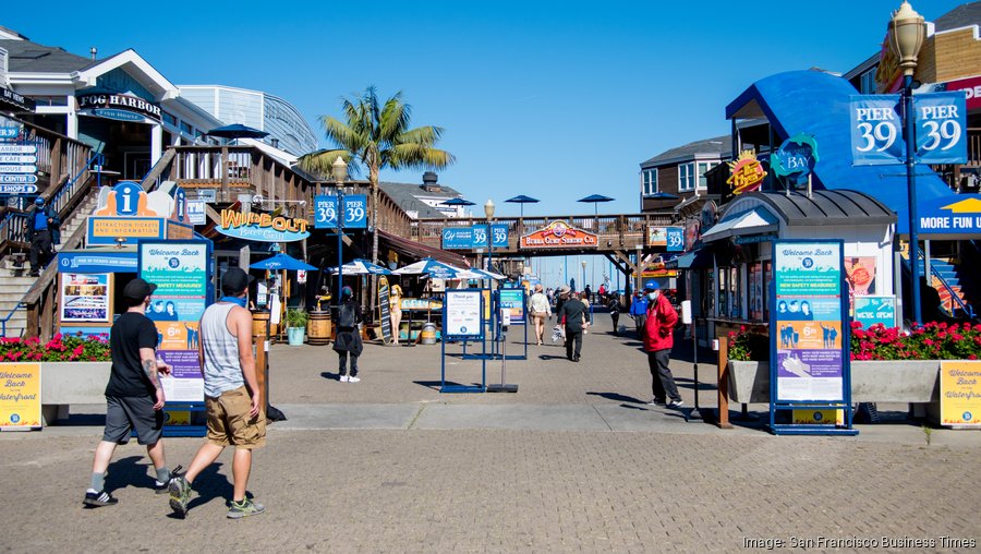 Visitors in Pier 39 Fishermans Wharf San Francisco - CA – Stock