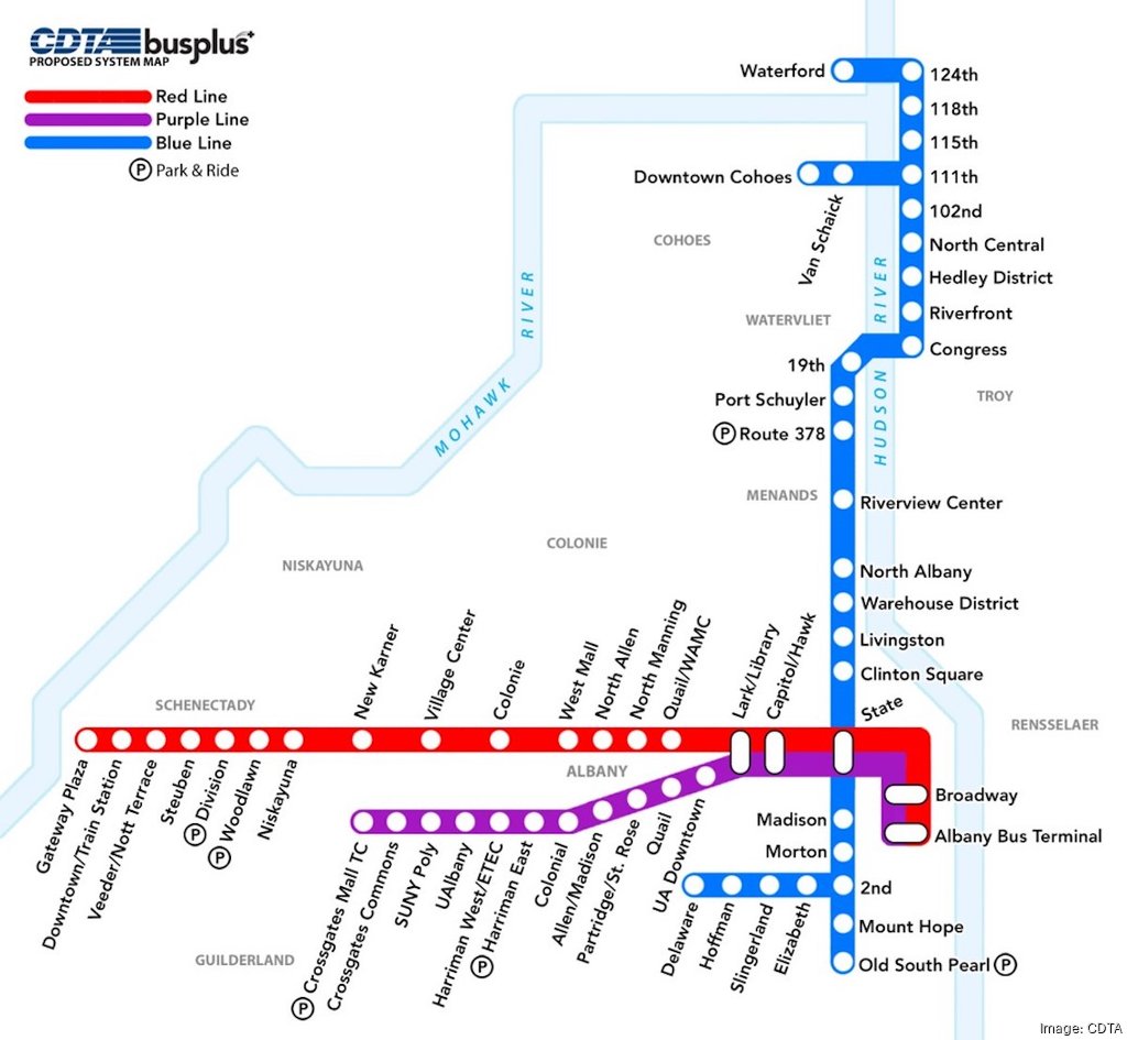 CDTA's BusPlus Blue Line scheduled to start service in November ...