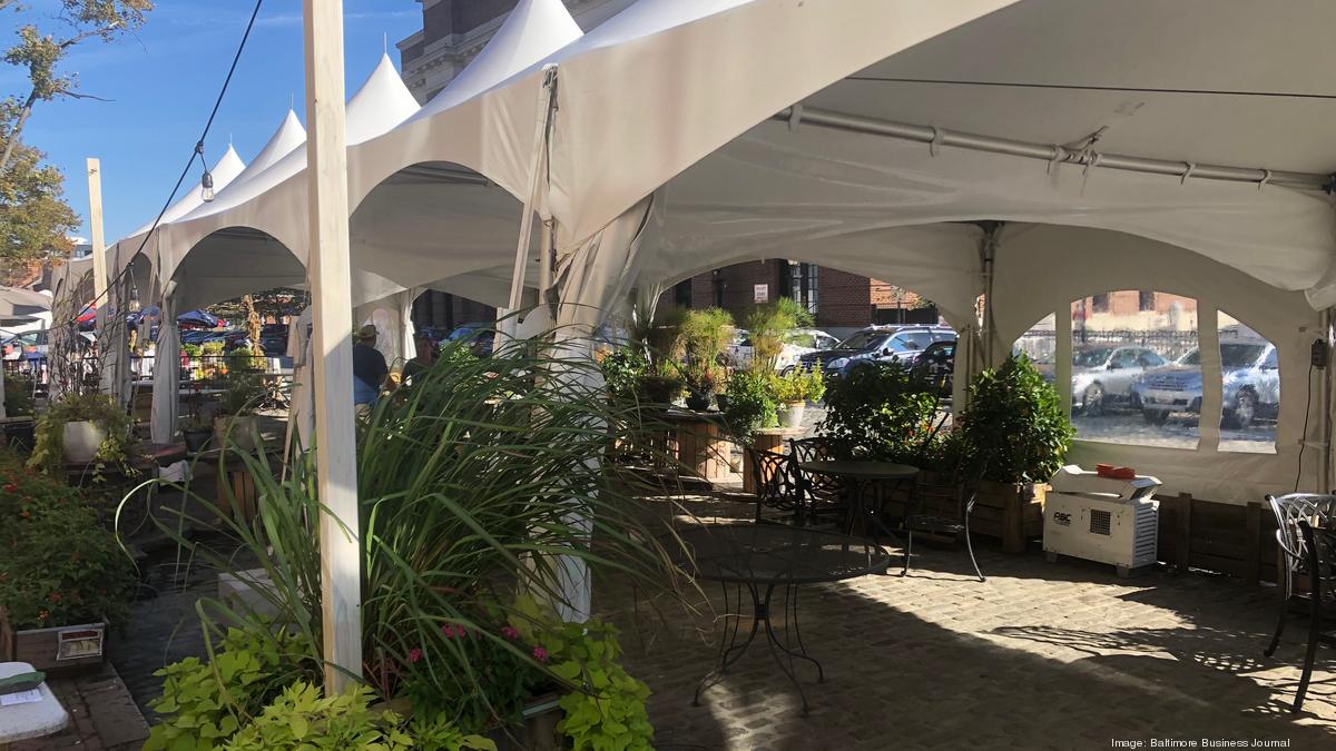 Is tented seating outdoor dining? Baltimore officials, public health
