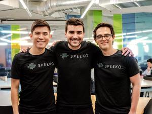 Anthony Pham (left), Nico Aguilar (center) and Will Field Thompson (right), founders of Speeko