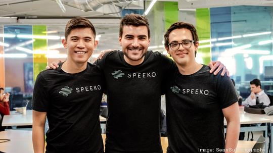 Anthony Pham (left), Nico Aguilar (center) and Will Field Thompson (right), founders of Speeko