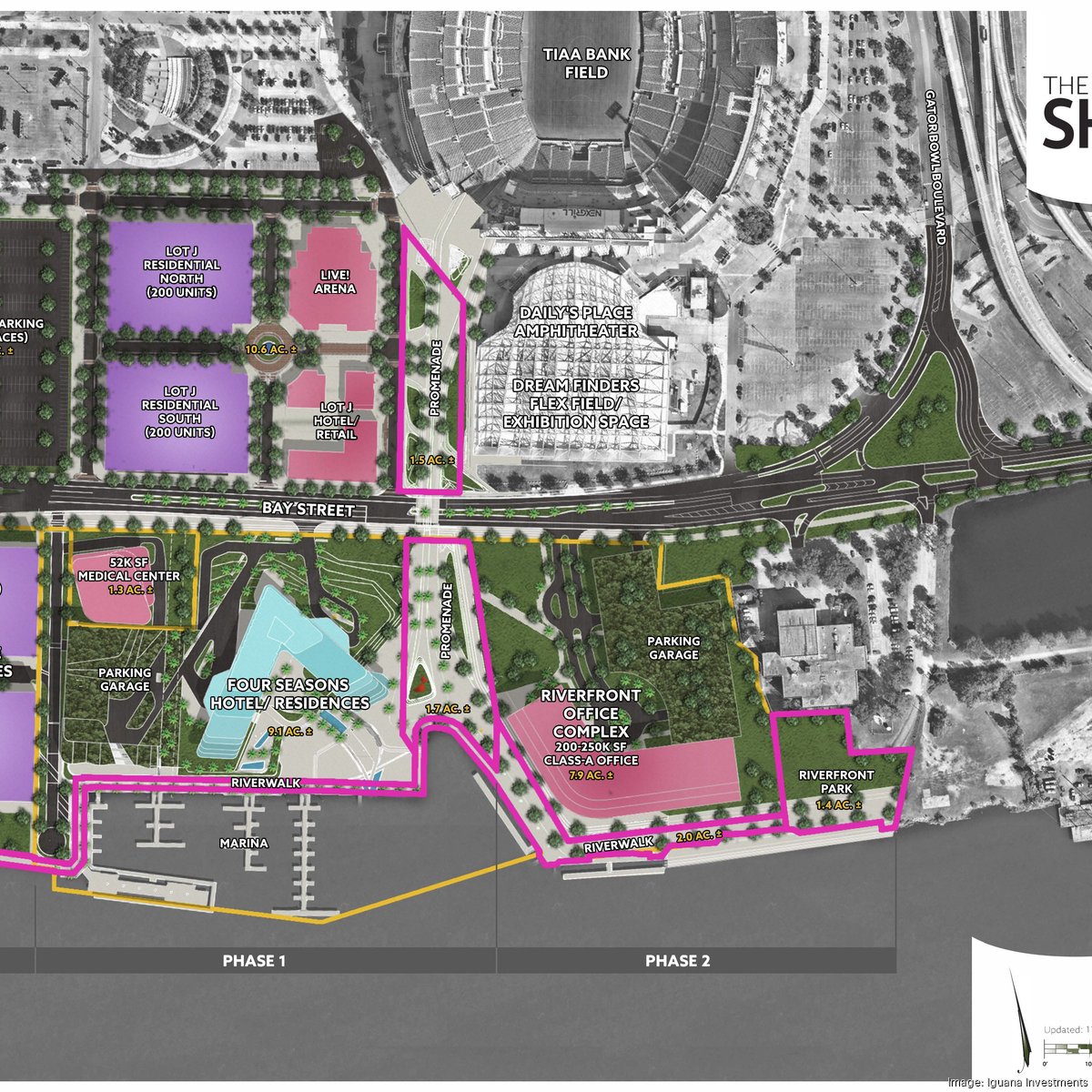 Jaguars roll out new plan for Shipyards, including Four Seasons hotel -  Jacksonville Business Journal