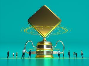 Computing trophy, conceptual illustration