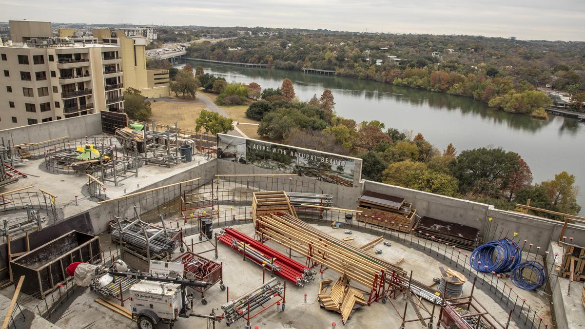 44 East condo tower rises near Austin's Rainey Street - Austin Business ...