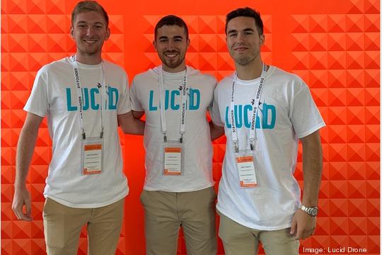 Lucid Drone cofounders Andrew Ashur, David Danielson and Adrian Mayans