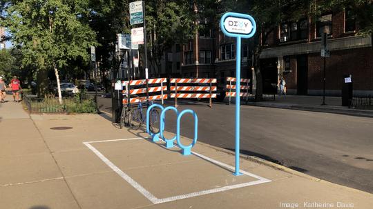 Electric Divvy bike rack