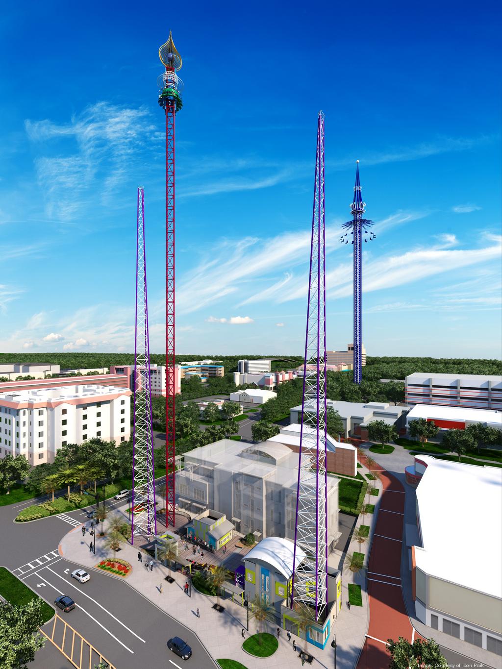 World s tallest slingshot drop tower officially open at Icon Park