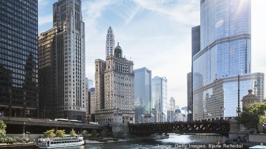 Chicago skyline/river