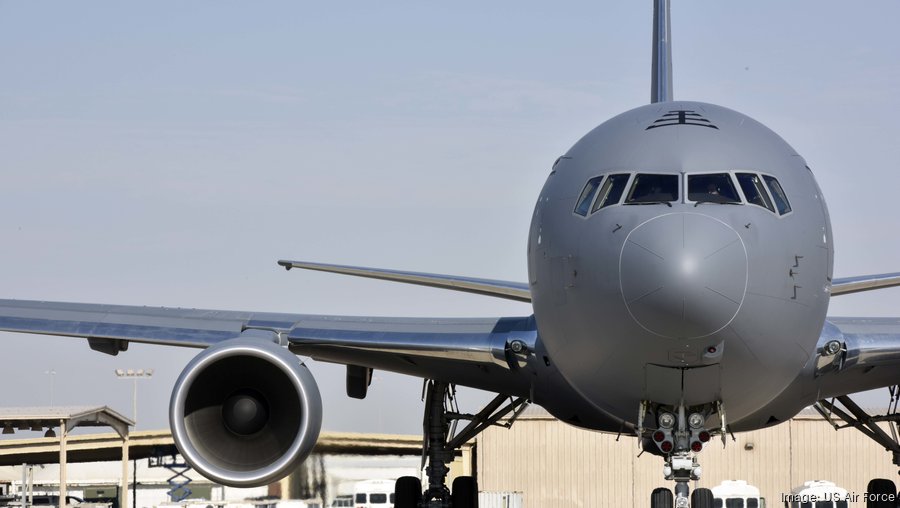 Military brass visit Everett to inspect Boeing KC-46 line after