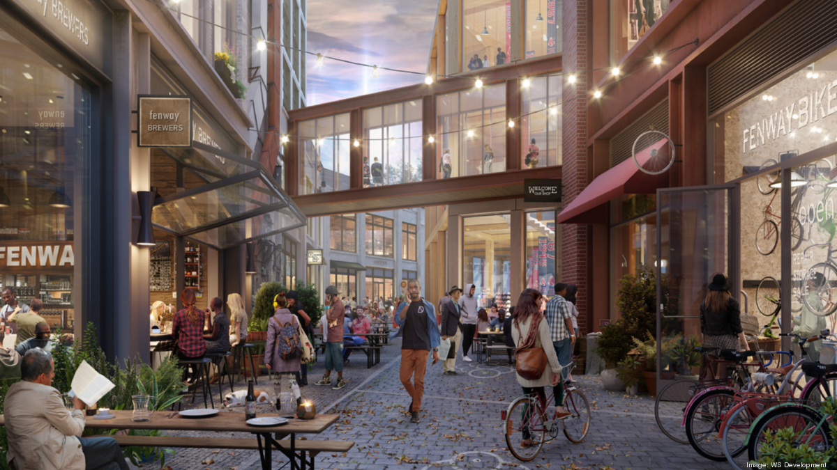 Jersey Street would become a permanent pedestrian mall as part of plans for  nearly nine acres of redevelopment around Fenway Park