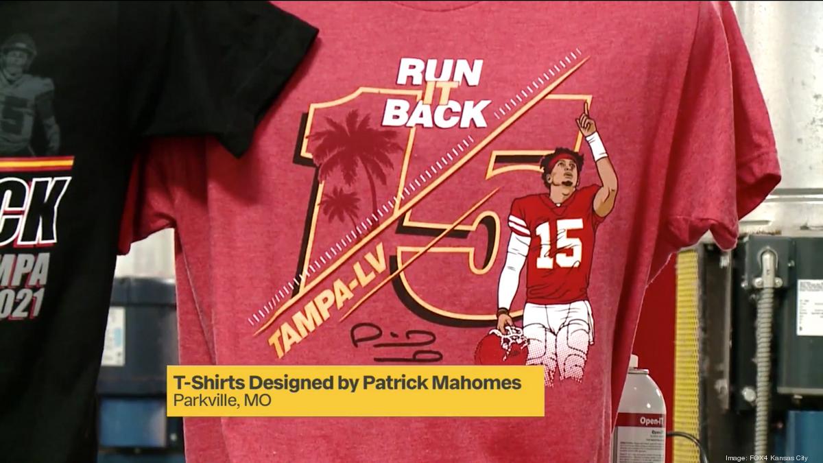 Parkville business creates exclusive Mahomes shirts for Hy-Vee - Kansas ...