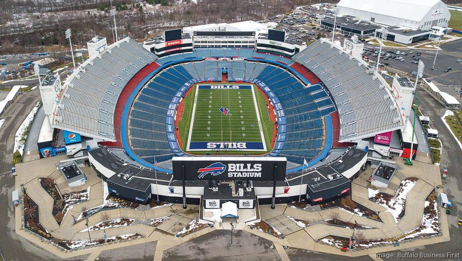 Picture of Highmark Stadium in Western New York where the Buffalo