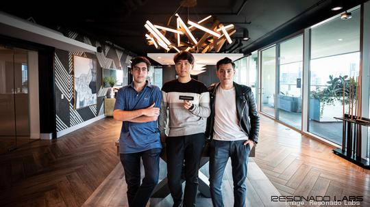 Peter Moeckel, Brian Youngil Cho and Erikc Perez-Perez, founders of Resonado Labs