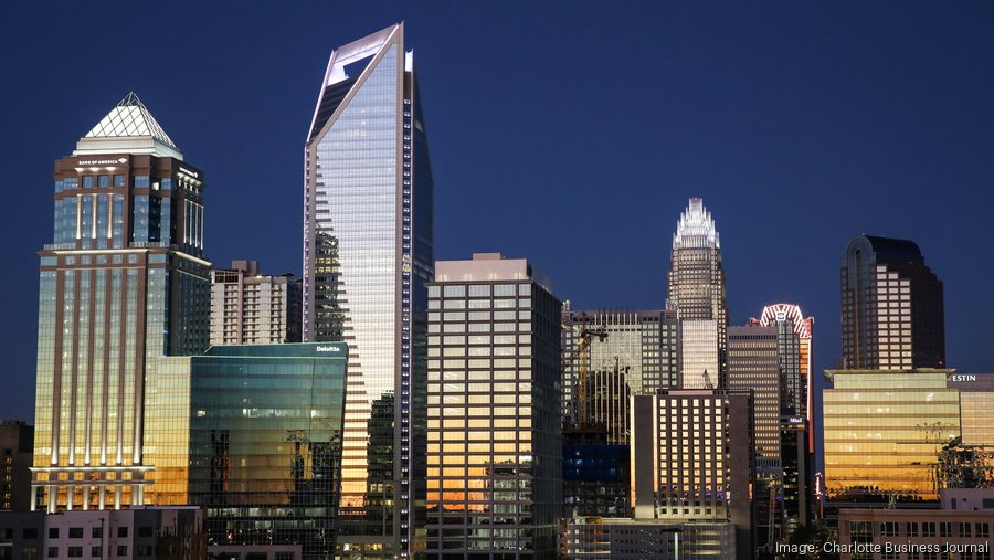 Charlotte North Carolina Skyline  madetomeasure wall mural  Photowall