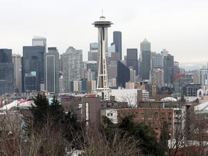 Seattle skyline from Kerry Park on Queen Anne - February 2021