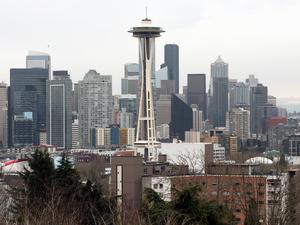 Seattle skyline from Kerry Park on Queen Anne - February 2021