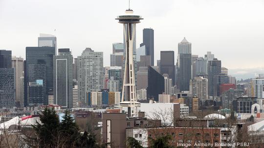 Seattle skyline from Kerry Park on Queen Anne - February 2021