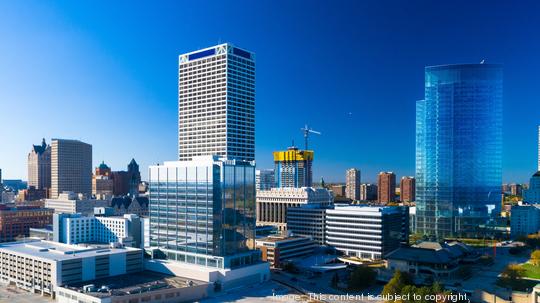 Milwaukee Skyscrapers Elevated View