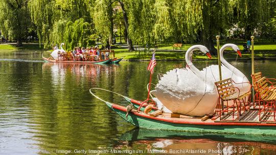 Boston Public Garden, swan-shaped boats