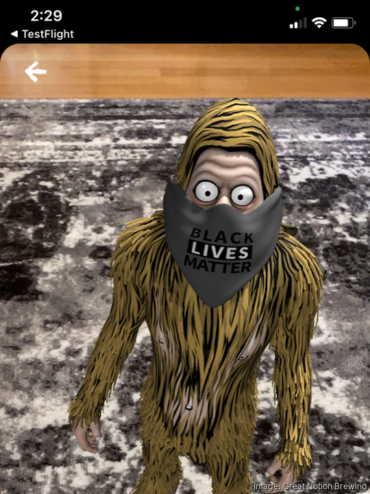 Great Notion AR character