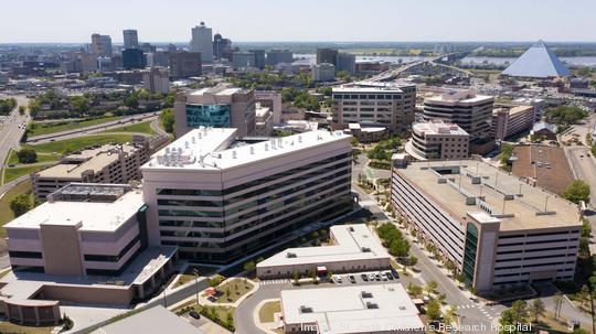 St. Jude Children's Research Hospital aerial view 2021 @ St. Jude Children's Research Hospital