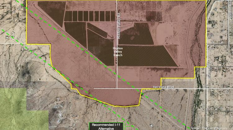 This 1,160-acre parcel called Hidden Valley Ranch on the outskirts of the city of Maricopa is zoned for 3,600 homes.