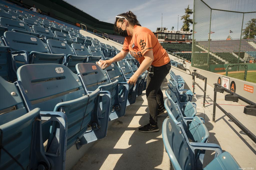 San Jose Giants - Paul the Churro Man doing the honors of