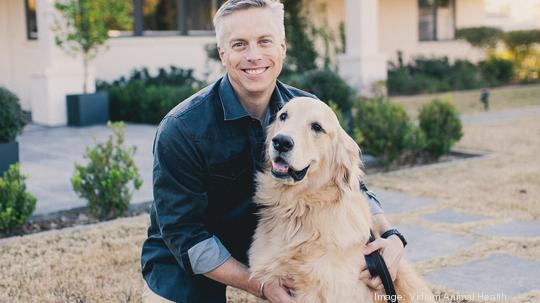 David Haworth and dog horizontal