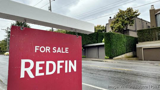 Redfin residential real estate "for sale" sign in Seattle