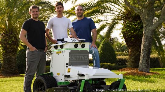 Self driving lawn deals mower