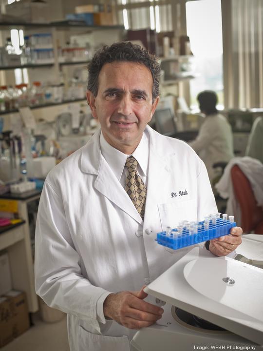 Dr. Anthony Atala in the Regenerative medicine laboratories, Wake Forest Institute for Regenerative Medicine, PTRP.