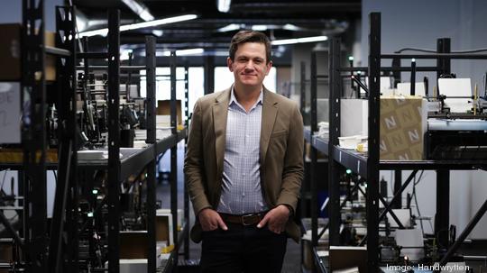 David Wachs, the CEO of Handwrytten, stands by his note-making robots